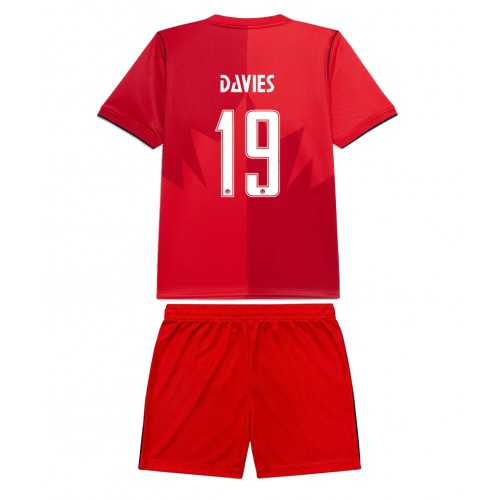 Stroje piłkarskie Kanada Alphonso Davies #19 Koszulka Podstawowej dla dzieci MŚ 2026 Krótki Rękaw (+ szorty)